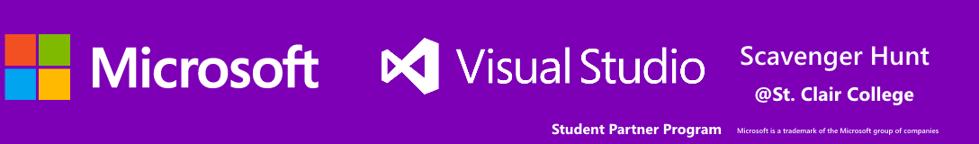 Microsoft Visual Studio Scavenger Hunt