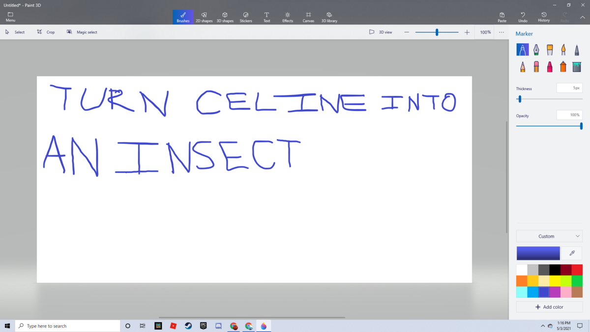 Turn Celine into an insect