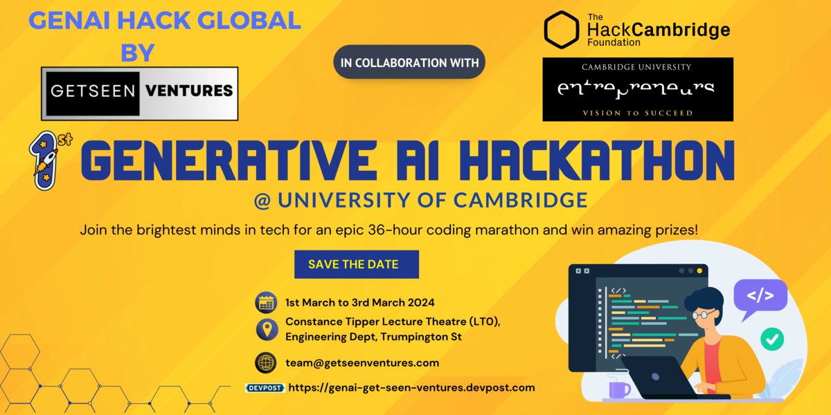 GenAI Hackathon with GetSeen Ventures 