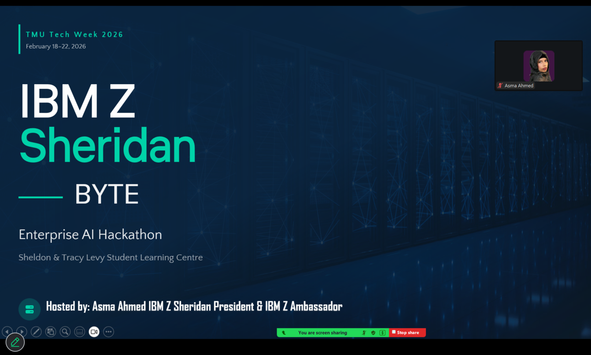 IBM Z Sheridan – BYTE: Enterprise AI Hackathon - TMU Tech Week 