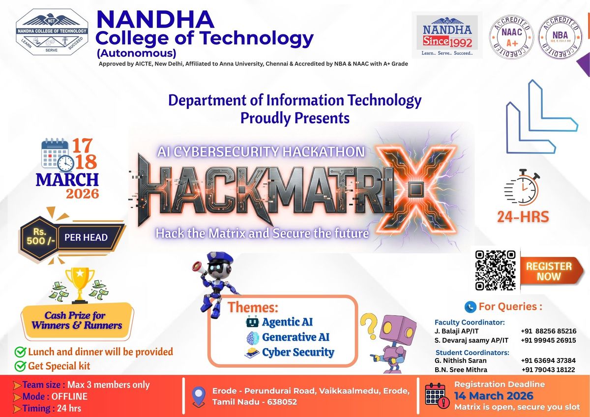 HackMatrix 2026 – National Level Hackathon.
