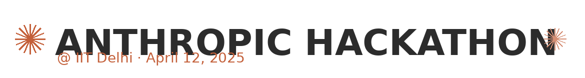 Anthropic Hackathon @ IIT Delhi