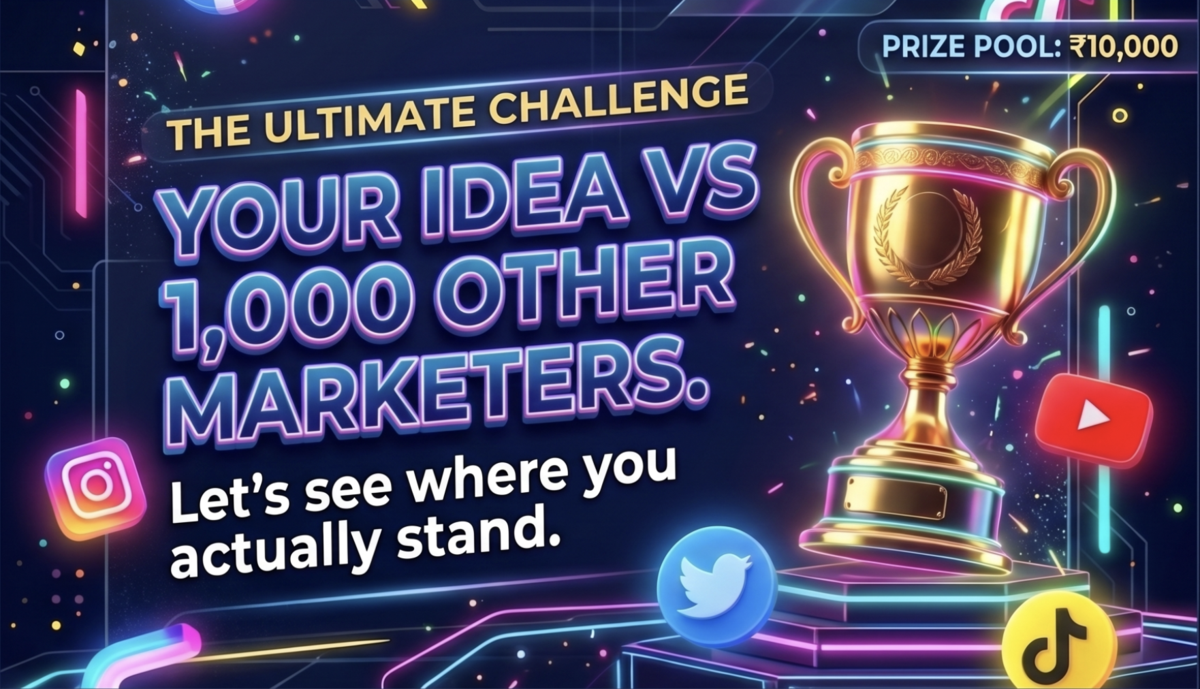 Your idea vs 1,000 other marketers. Let’s see where you actually stand. 