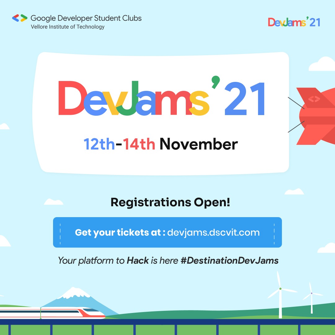 DevJams '21: GDSC-VIT's Annual flagship hackathon where developers from ...
