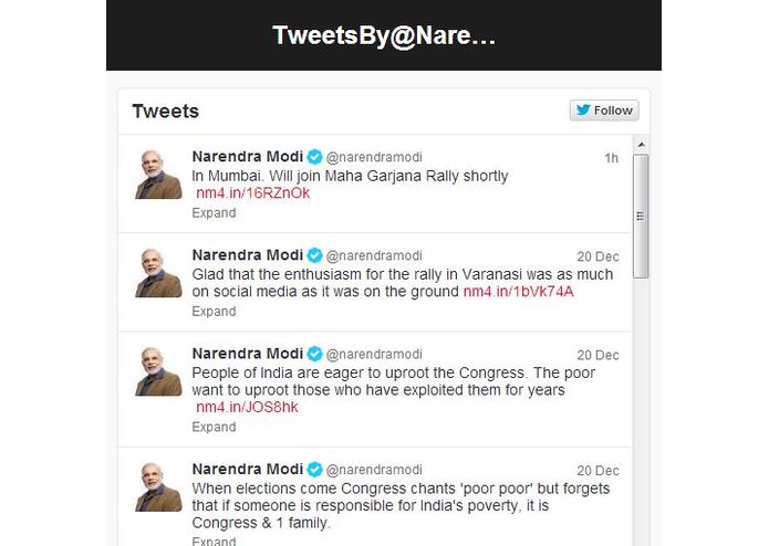 Tweets By @narendramodi – screenshot 2