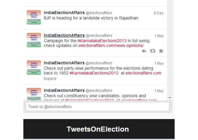 Tweets On Election – screenshot 1
