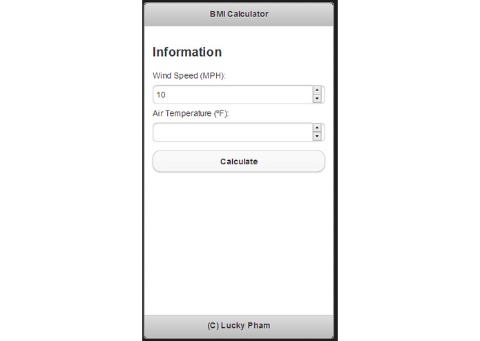 Wind Chill Calculator – screenshot 1