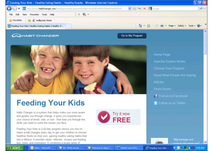 Feeding Your Kids program for the Habit Changer – screenshot 1