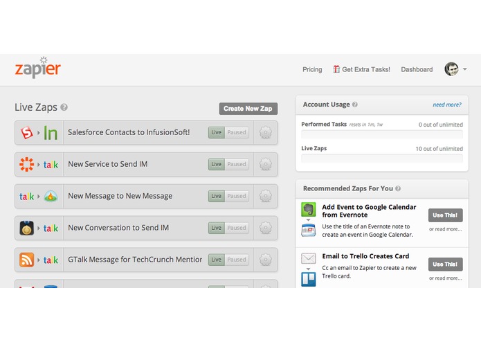 Zapier – screenshot 2