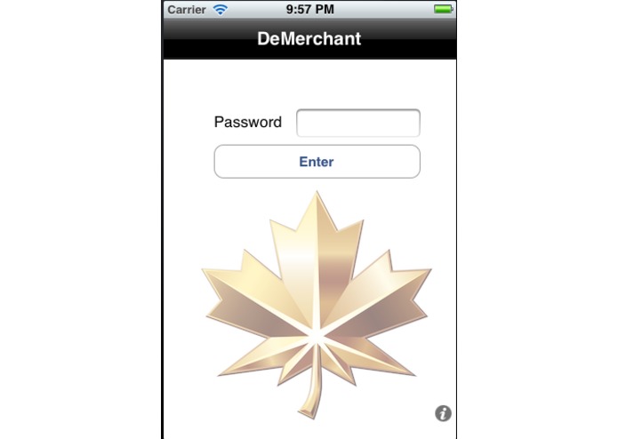 DeMerchant MC Mobile Payment App – screenshot 1