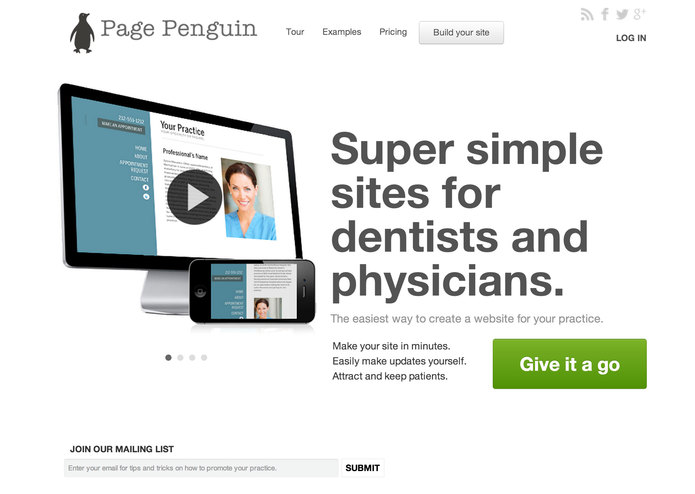 Page Penguin - The simplest way to create a website for your medical practice. – screenshot 1