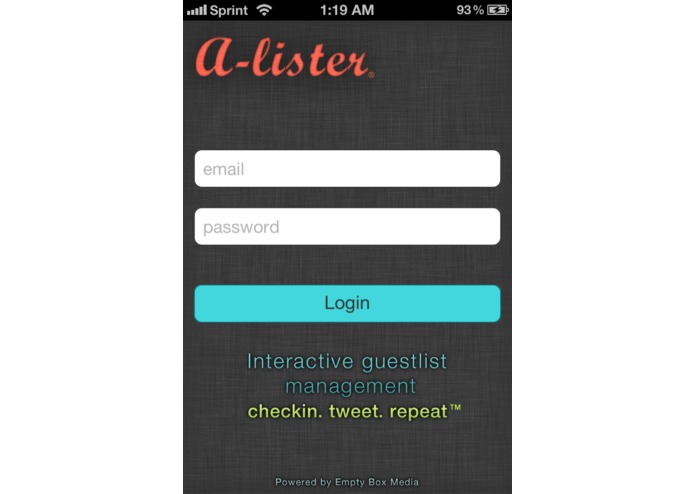 A Lister App – screenshot 1
