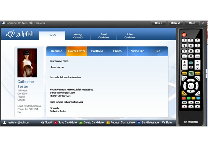 Gulpfish Social Job Connect for Samsung TV – screenshot 2