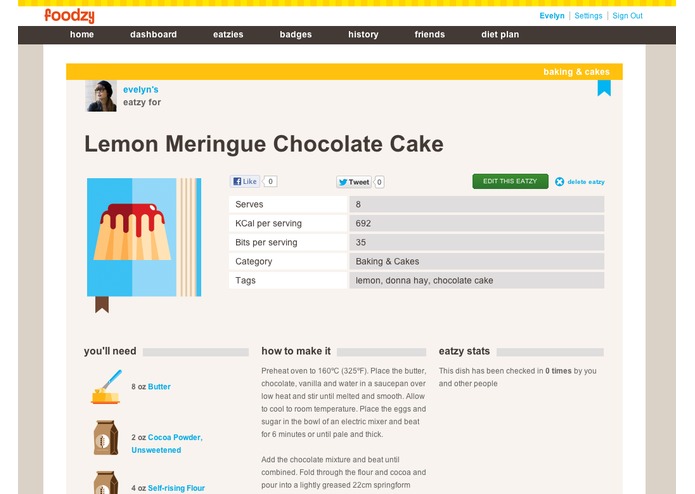 Save your Foodzy recipes to Evernote – screenshot 4