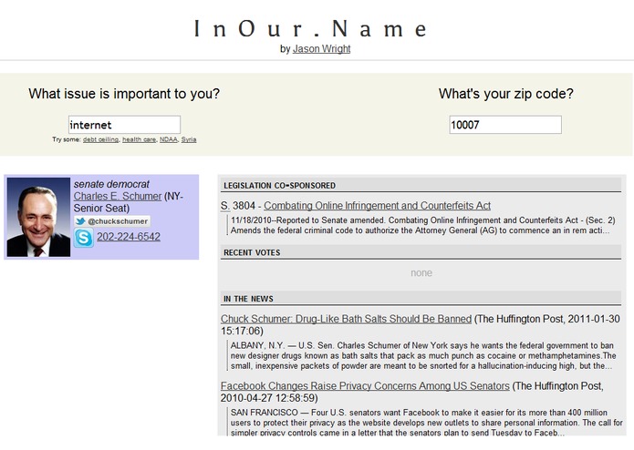 InOur.name – screenshot 2