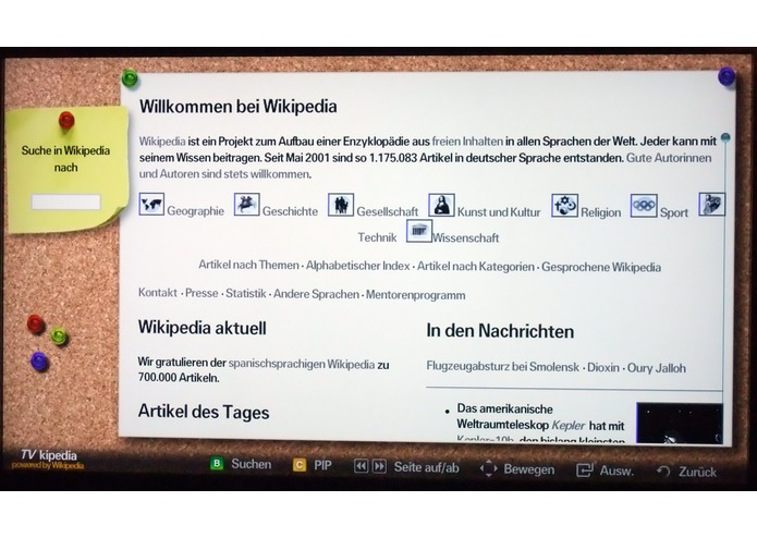 TVkipedia - Wikipedia auf Ihrem TV / on your TV – screenshot 2