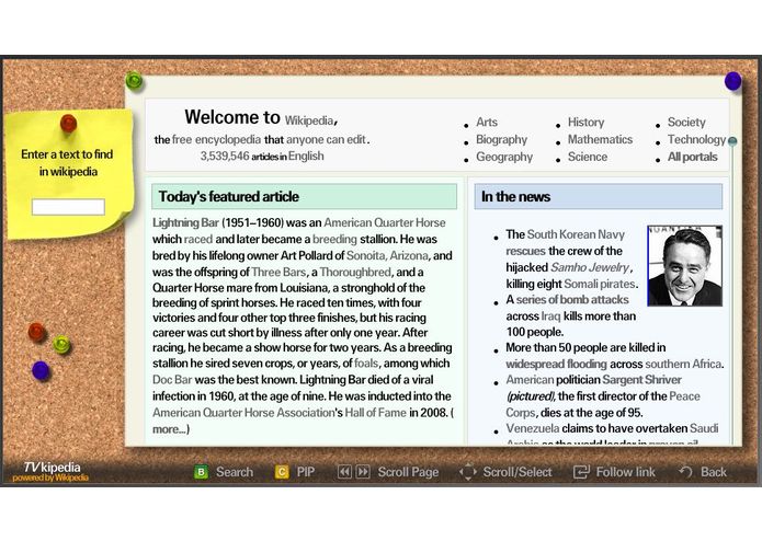 TVkipedia - Wikipedia auf Ihrem TV / on your TV – screenshot 5