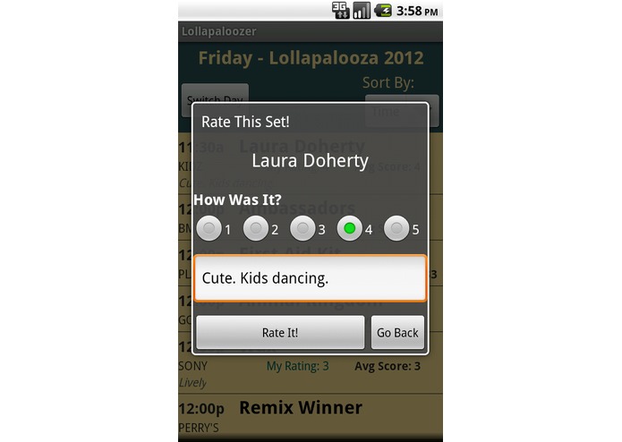 Lollapaloozer (Unofficial) – screenshot 1