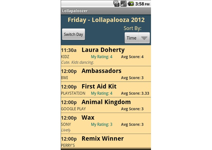 Lollapaloozer (Unofficial) – screenshot 2