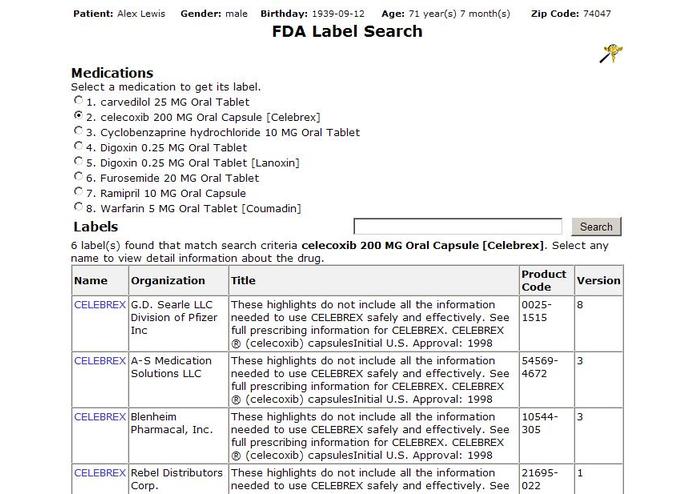 rxInfo: A suite of SMArt  applications – screenshot 3
