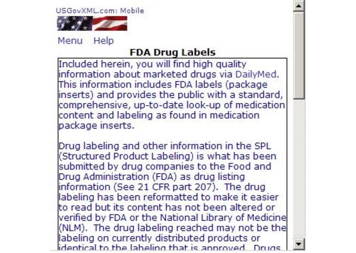 FDA Drug Labels – screenshot 4