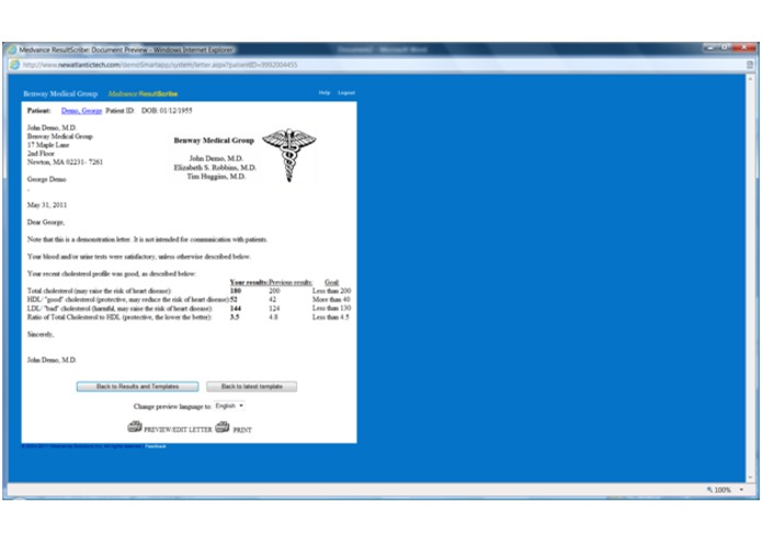 ResultScribe(tm) SMART Platforms Integration Demo – screenshot 5