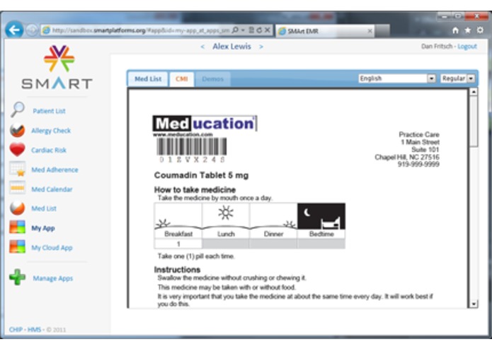 Meducation: Improving Medication Safety through Patient-Centered Multi-Language Instructions  – screenshot 2