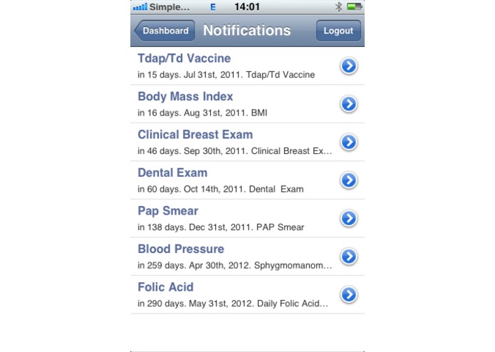 HealthAlert Mobile Application & Web Site – screenshot 5
