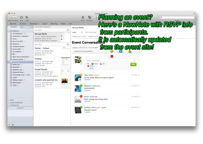 NowNotes – screenshot 2