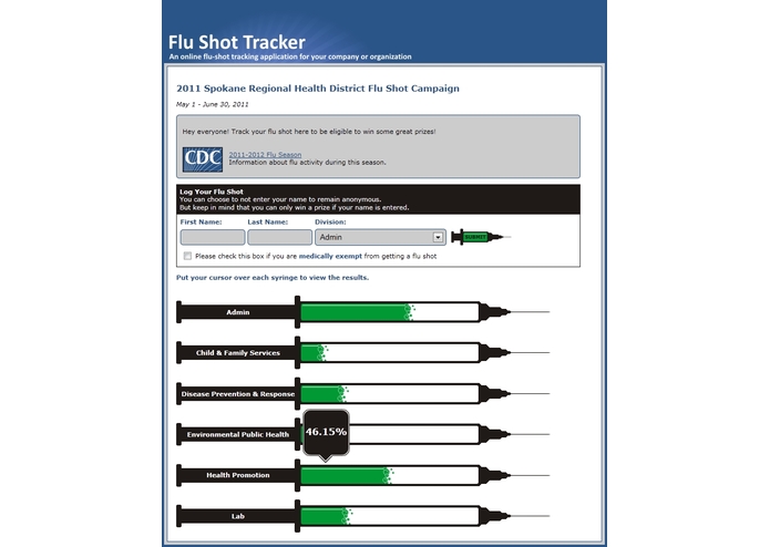 Online Flu Shot Tracker – screenshot 2