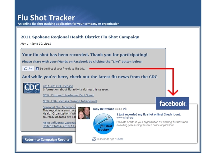 Online Flu Shot Tracker – screenshot 3