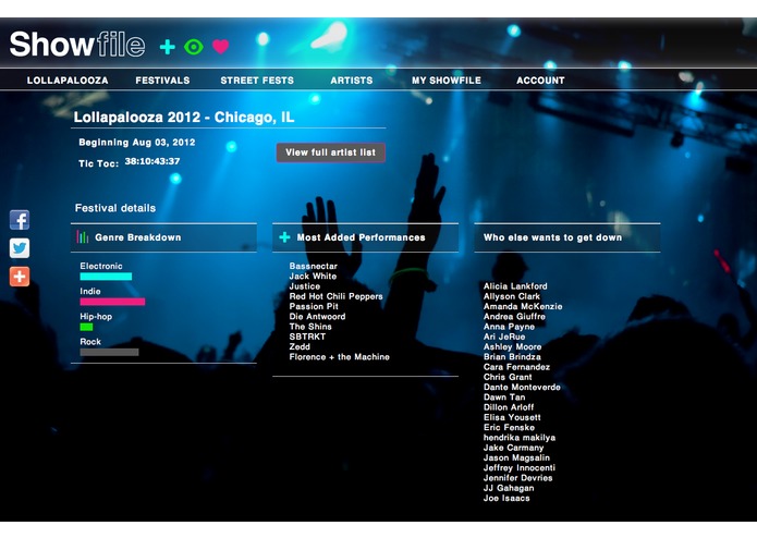Showfile – screenshot 2