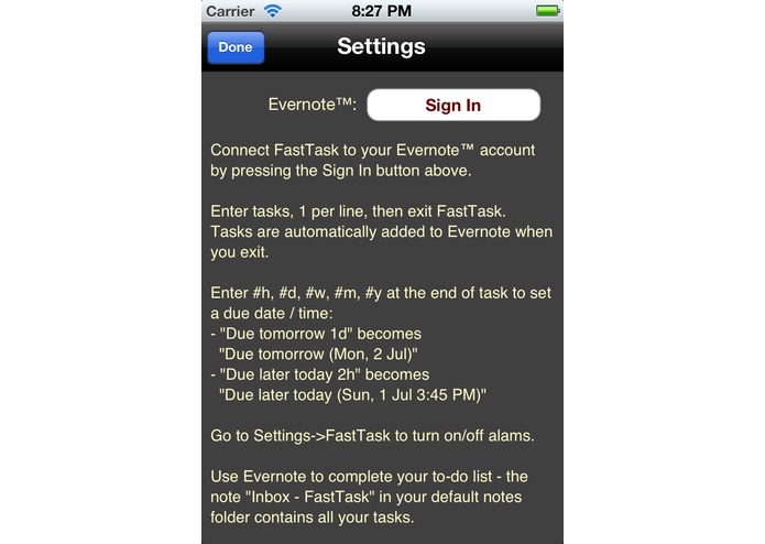 FastTask – screenshot 2