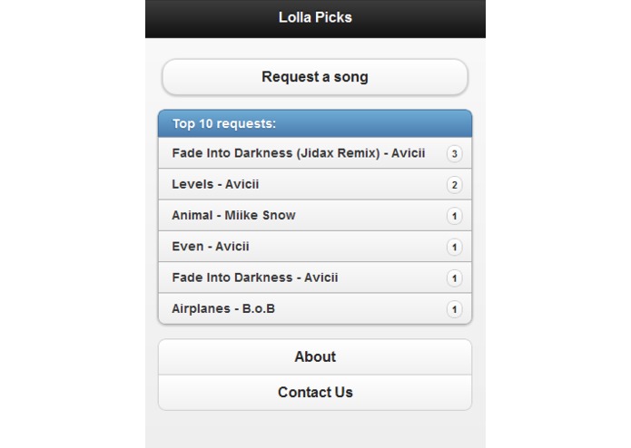 Lolla Picks - An unofficial Lollapalooza app – screenshot 1