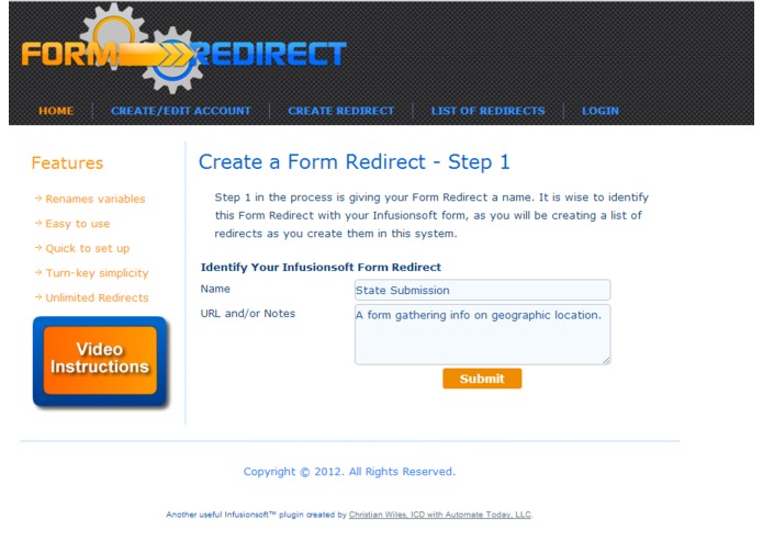 Form Redirect – screenshot 2