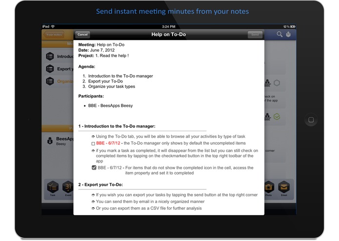 Beesy HD for iPad - smart note taking and automated ToDo – screenshot 5
