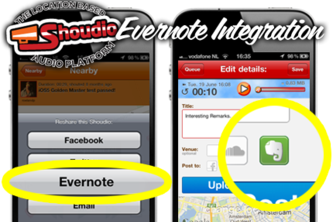 Remember audiomoments on Shoudio with Evernote.