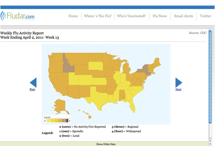FluDar.com - Your Influenza Radar! – screenshot 2