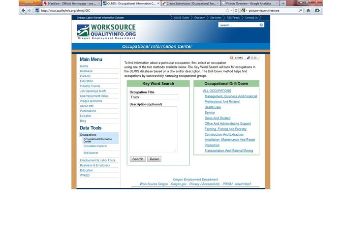 Oregon Occupational Information Center (OIC) – screenshot 1