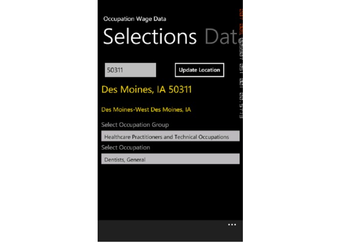 Occupation Wage Data – screenshot 1