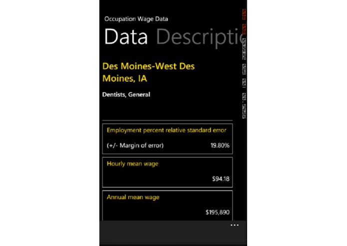 Occupation Wage Data – screenshot 3
