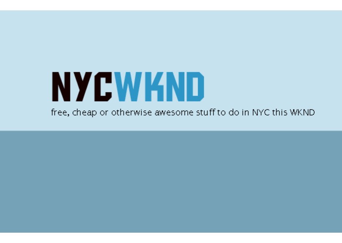 NYCWKND.com - free, cheap or otherwise awesome stuff to do in NYC this WKND – screenshot 1
