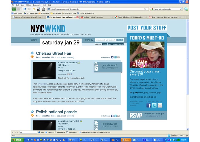 NYCWKND.com - free, cheap or otherwise awesome stuff to do in NYC this WKND – screenshot 2