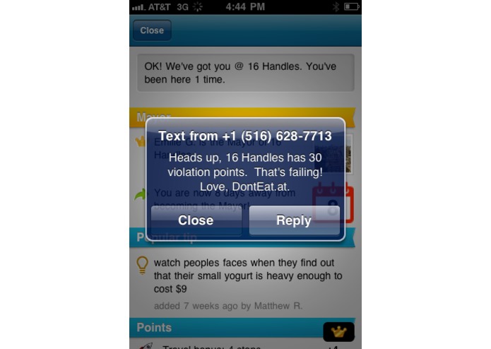 DontEat.at – screenshot 1