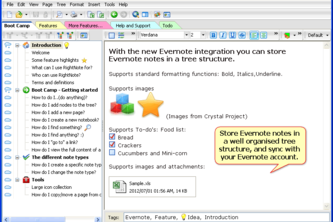 Rightnote - Evernote note's in a tree outline