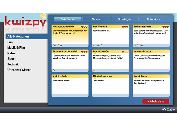 kwizpy – screenshot 1