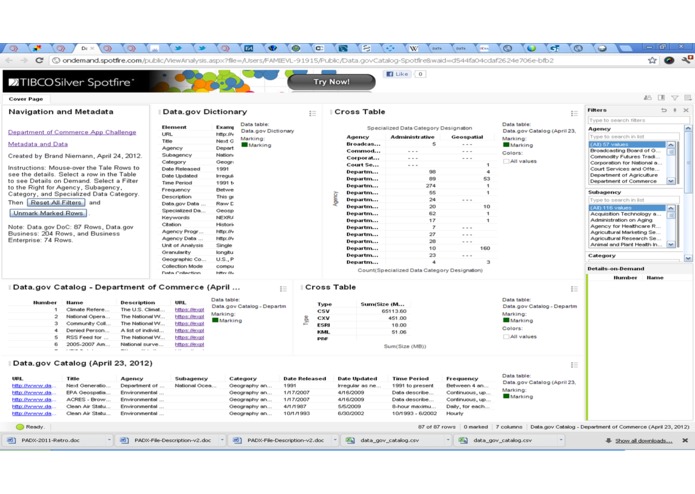 Department of Commerce App Challenge: Big Data Dashboards – screenshot 3