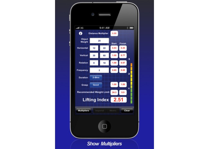 NIOSH Lift Index App – screenshot 3