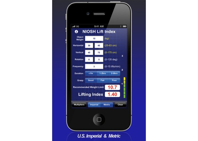 NIOSH Lift Index App – screenshot 4