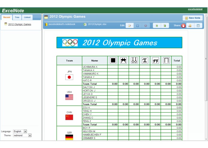 ExcelNote – screenshot 1